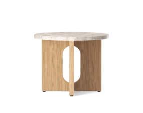 Odkladací stolík Androgyne, natural oak/Kunis Breccia Sand