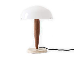 Stolná lampa Herman SHY3, Opal Glass w. Walnut & Cream Marble