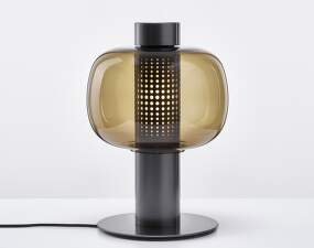 Stolová lampa Bonbori Small PC1164, smoke brown / black matte