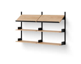 Policová zostava Office Shelf, oak/black