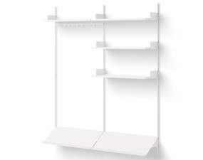Policová zostava Wardrobe Shelf 3, white/white