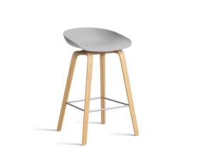 Barová stolička AAS 32 Low Lacquered Oak Veneer, concrete grey
