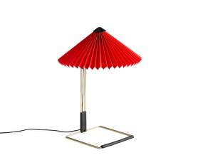 Stolová lampa Matin 300, polished brass / bright red