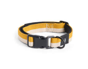 Obojok pre psa Dogs Collar Flat S/M, off-white/ochre