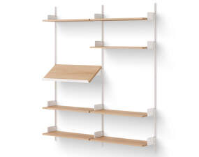 Policová zostava Living Shelf, oak/white