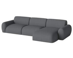 Rohová sedacia súprava Núvol pravá s leňoškou, dark grey
