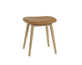 Stolička Fiber Stool Wood Base, cognac/oak