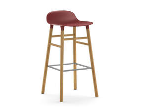 Barová stolička Form 75 cm, red/oak