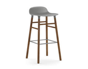 Barová stolička Form 75 cm, grey/walnut