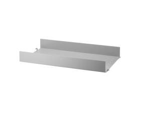 Polica String Metal Shelf High Edge 58 x 30, grey