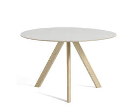Stôl Copenhague CPH 20 Ø120, oak/off white linoleum