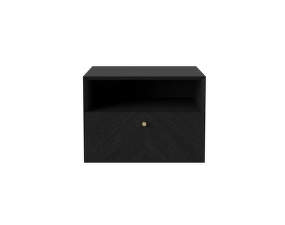 Nástenná skrinka Luxe 1 drawer small, black stained oak