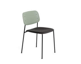 Stolička Soft Edge 40, dusty green oak/black powder coated steel, Remix 973