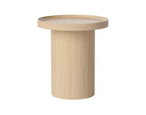 Konferenčný stolík Plateau Small, white pigmented lacquered oak