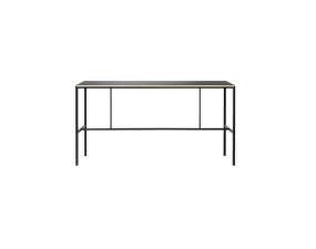 Vysoký stôl Mies H1, black/black linoleum/oak