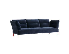 3-miestna pohovka Pandarine, reclining armrest, lola navy / maroon red stained solid oak