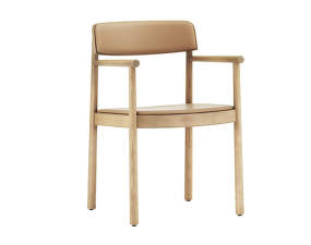 Čalúnená stolička s podrúčkami Timb, tan / ultra leather - Camel