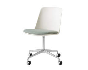 Kancelárska stolička Rely HW22, polished aluminium/white/Relate 921