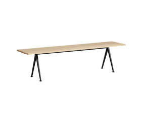 Lavica Pyramid Bench 12 190 cm, black powder coated steel / matt lacquered solid oak