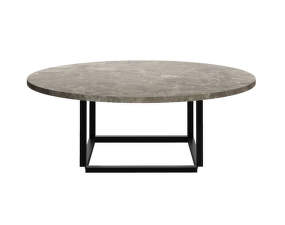 Konferenčný stolík Florence Coffee Table Ø90, Gris du Marais marble / black