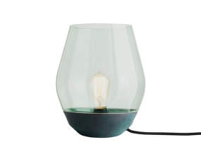Stolná lampa Bowl Table Lamp, verdigrised copper / light green glass