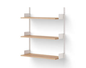 Policová zostava Wall Shelf 900, oak/white