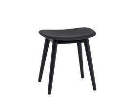 Stolička Fiber Stool Wood Base, black