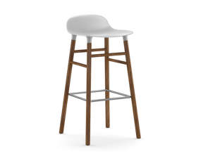 Barová stolička Form 75 cm, white/walnut