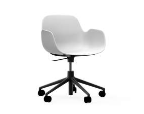 Stolička Form Armchair Swivel 5W Gaslift Black Alu, white