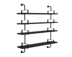 Polica Démon Shelf 2, 155cm, 4 shelves, black stained ash