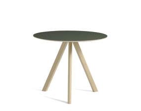 Stôl Copenhague CPH 20 Ø90, oak/green linoleum