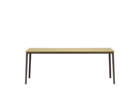 Jedálenský stôl Plate 90x180, natural oak table top/chocolate base