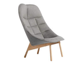 Kreslo Uchiwa Quilt, lacquered solid oak, Roden 05/Lola warm grey