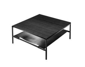 Konferenčný stolík Mies, black ash veneer/black leather