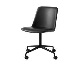 Kancelárska stolička Rely HW23, black/Black Silk Leather