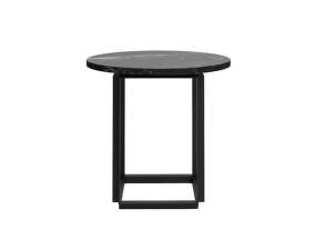 Odkládací stolík Florence Side Table Ø50, black Marquina marble / black