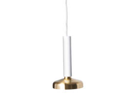 Závesná lampa Blend, traffic white/brass