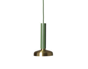 Závesná lampa Blend, green/brass