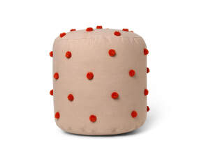 Pouf Dot, Camel/Red