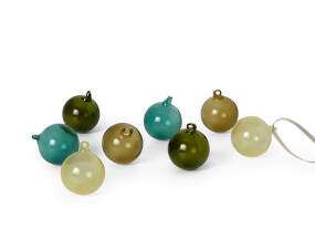 Vianočné banky Glass Baubles S set 8ks, mixed dark