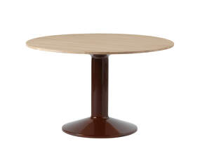 Stôl Midst Ø120, oak/dark red