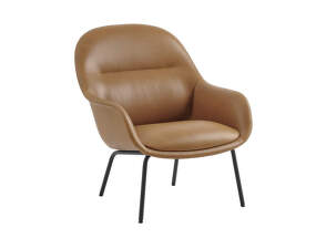 Kreslo Fiber Lounge Armchair Tube, cognac/black