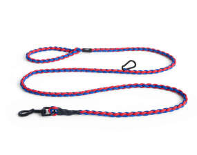 Nastaviteľné vodítko Dogs Leash Braided, blue/red