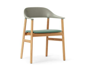 Stolička Herit Armchair Oak čalouněná, dusty green