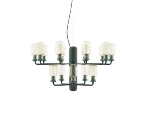 Luster Amp Chandelier Small, gold/green