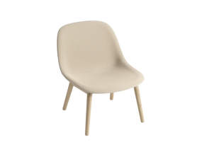 Kreslo Fiber Lounge Chair, wood base, sand