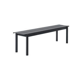 Lavica Linear Steel Bench 170 cm, black