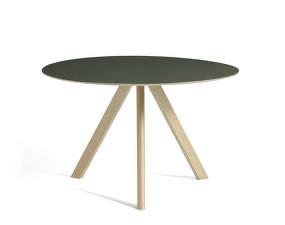 Stôl Copenhague CPH 20 Ø120, oak/green linoleum