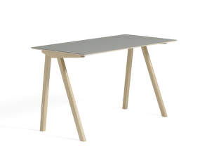 Stôl Copenhague CPH 90, lacquered solid oak/grey linoleum