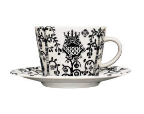 Šálka na capuccino s podšálkou Taika, black